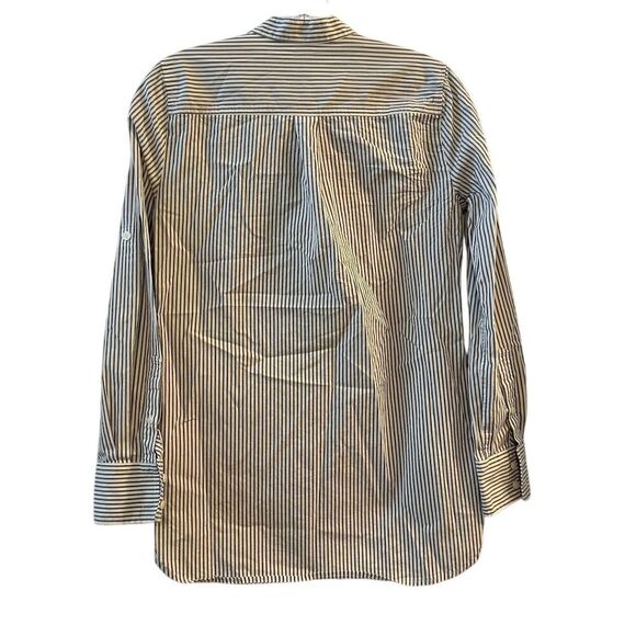 J. Crew Women's Gray Striped Tunic Blouse XXS Long Sleeve Casual - Picture 8 of 13